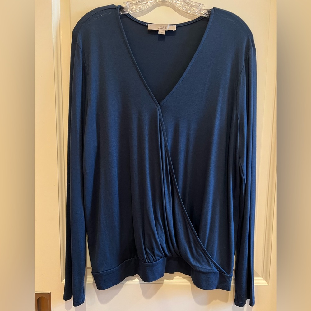 Ann Taylor LOFT Faux Wrap Shirt